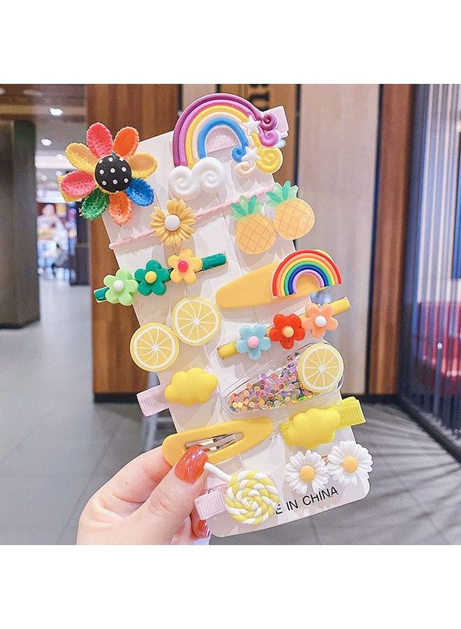 SUKPSY 28 Pcs Colorful Hair Clips Cute Hair Accessories Flower Fruit Dessert Barrettes Hairpins For Baby Girls Teens Toddlers - Image 4