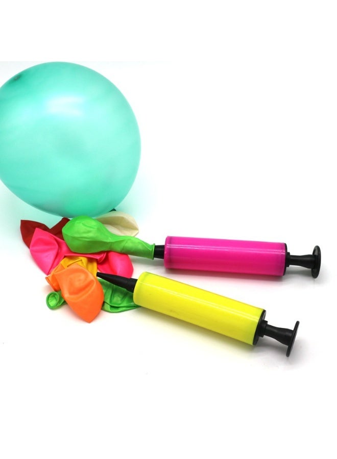 مضخة بالون حمراء، مضخة نفخ بالون يدوية لمجموعة قوس البالون، بالونات ورق الشجر، بالونات الحفلات، مضخة نفخ مزدوجة للعمل لللياقة البدنية، كرة اليوغا - Image 2