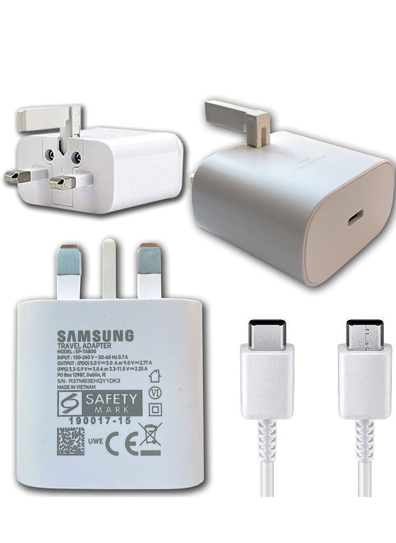 Gravity Samsung 45W Super Fast Charging Adapter with Type C Cable - White - Image 2