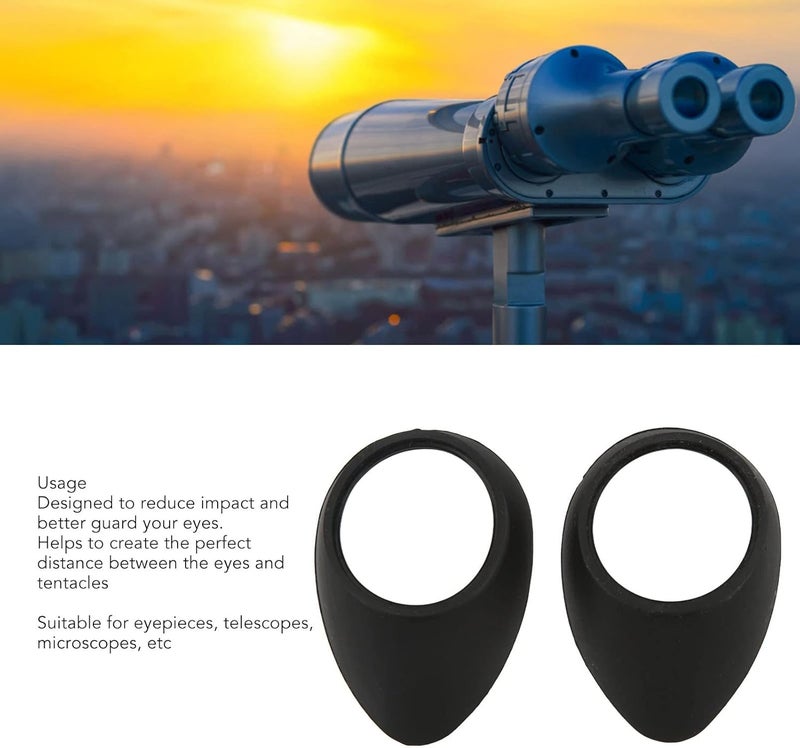 woobles Rubber Eye Guards 2pcs Rubber Eye Cups 27mm Inner Diameter Foldable Eyepiece Cover for Microscope Ocular Instrument Telescope - Image 2