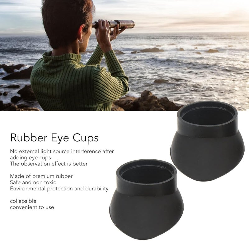 woobles Rubber Eye Guards 2pcs Rubber Eye Cups 27mm Inner Diameter Foldable Eyepiece Cover for Microscope Ocular Instrument Telescope - Image 3