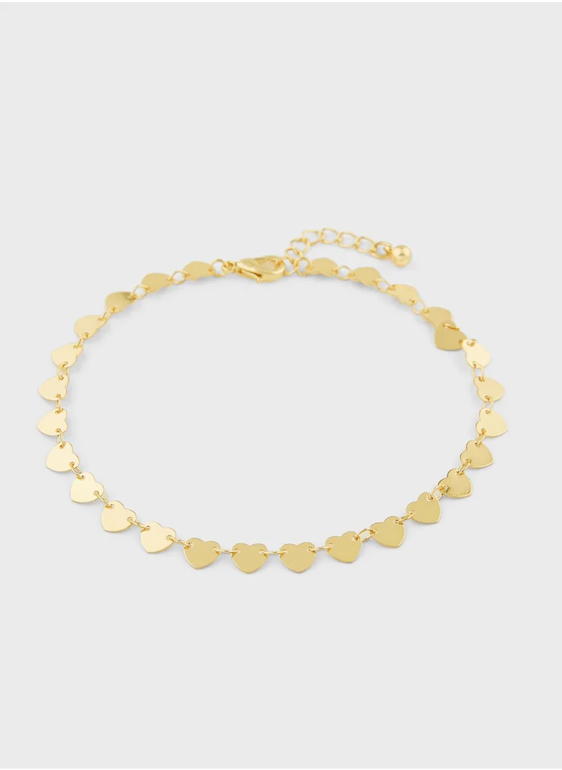 Ginger 2 Pack Heart  Detail Anklet