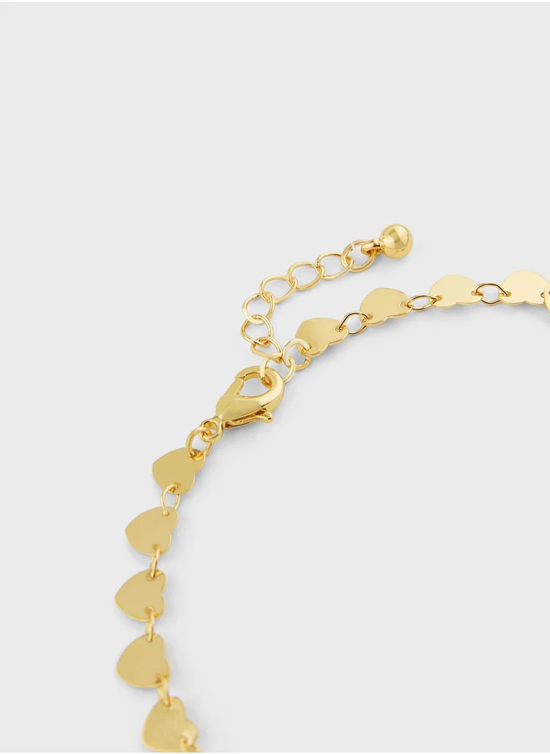 Ginger 2 Pack Heart  Detail Anklet