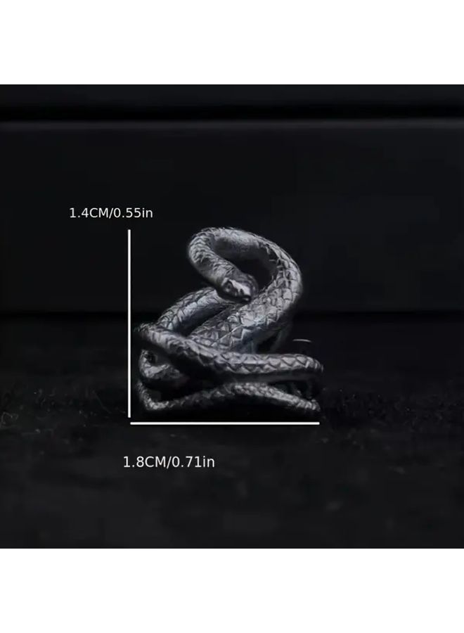 White Artistic Snake Shaped L35 Keycap Unique Cross Design Durable Metal Keyboard Accessory - Image 4