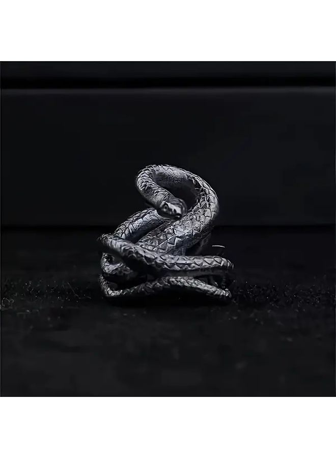 White Artistic Snake Shaped L35 Keycap Unique Cross Design Durable Metal Keyboard Accessory - Image 1
