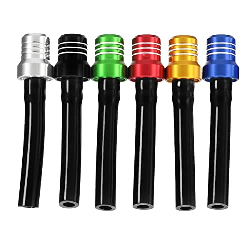 APPYU 6Pcs Gas Fuel Cap Air Vent Hose Universal CNC Tank Valve Vent Tube with Chekc Ball Aluminum Breather for Atv Motorcycle Dirt Pit Quad Bike Motocross - Image 1