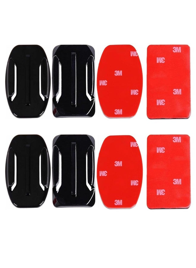 Action Pro 3M Adhesive Pads 2 x Flat and Curved Mounts Compatible with GoPro Hero 13 12 11 10 9 8 7 6 5 4 3+ 3 SJCAM YI Noise Play Action Cameras - Image 1