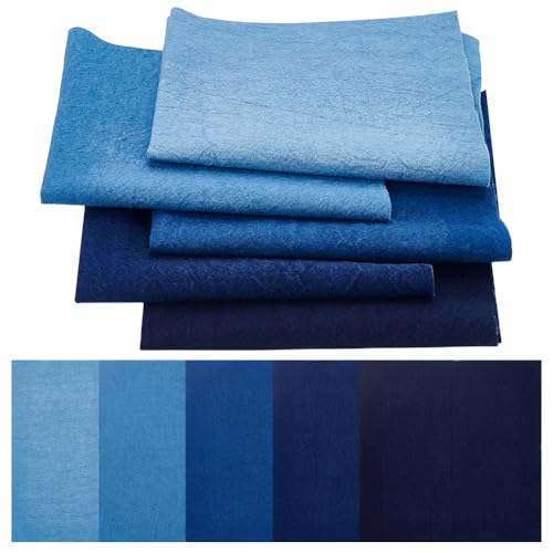 FREEBLOSS 10Pcs Sashiko Fabric Sashiko Mending Kit Patchwork Cotton Quilt Fabric Pre-Cut for Sewing Quilting Supplies Fabrics Squares 9.84 * 9.84'' - Image 1