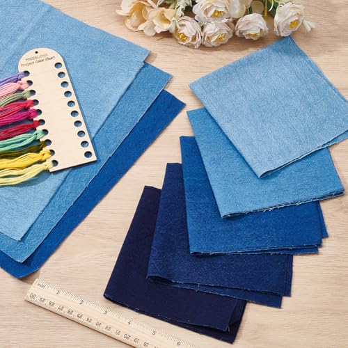 FREEBLOSS 10Pcs Sashiko Fabric Sashiko Mending Kit Patchwork Cotton Quilt Fabric Pre-Cut for Sewing Quilting Supplies Fabrics Squares 9.84 * 9.84'' - Image 5