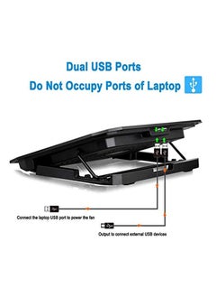 Generic laptop Cooling Pad cooler USB Fan Light Notebook Stand and Quiet Fixture for laptop  - Image 3