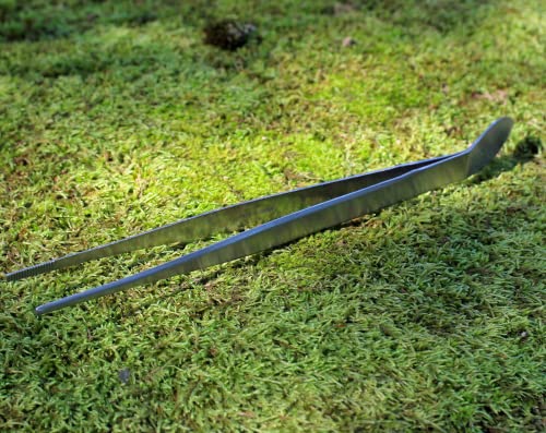 KAKURI Bonsai Tweezers Straight Serrated Tips with Spatula 8.8" - Made in Japan - Professional Bonsai Care Tool - Japanese Stainless Steel - Image 3