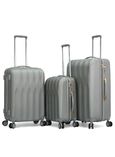 GIORDANO Giordano Hardside Luggage Trolley  3 PCS Set ,Grey