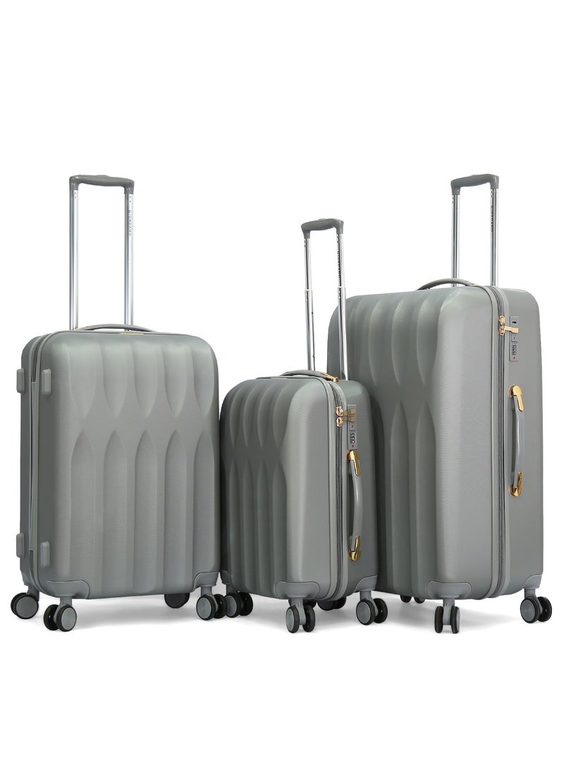 GIORDANO Giordano Hardside Luggage Trolley  3 PCS Set ,Grey  - Image 1