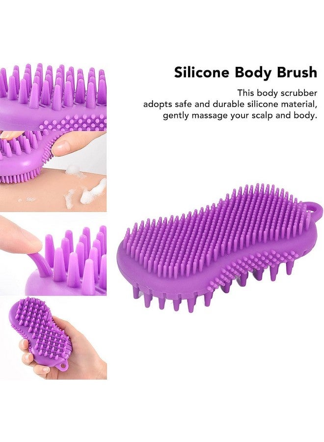 GNOLY Body Scrubber Bath Brush Silicone 3 in 1 Cleaning Brush Suitable for Women Men Kids (1Pcs) - Image 4