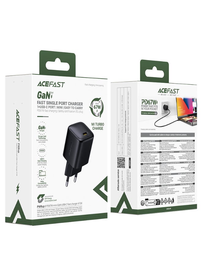 أسيفاست acefast شاحن حائط سريع الشحن A134 PD67W GaN (1xUSB-C) الاتحاد الأوروبي - Image 5