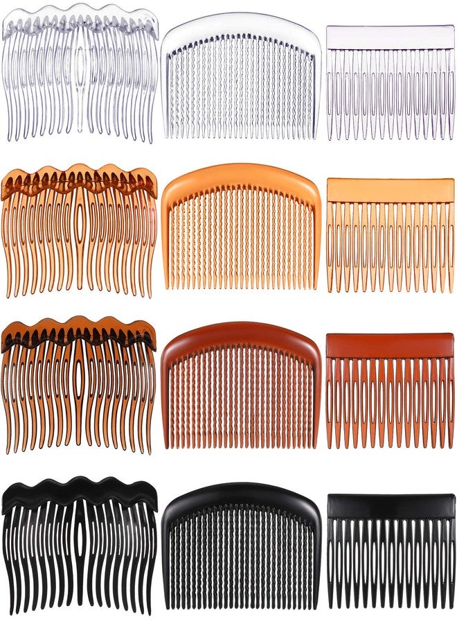 Chuangdi 12 Decorative Plastic Side Twist Hair Combs with Teeth for Women and Girls - Fine Hair Accessories with Styling Hair Side Combs (15, 17, 29 Teeth) - Image 4