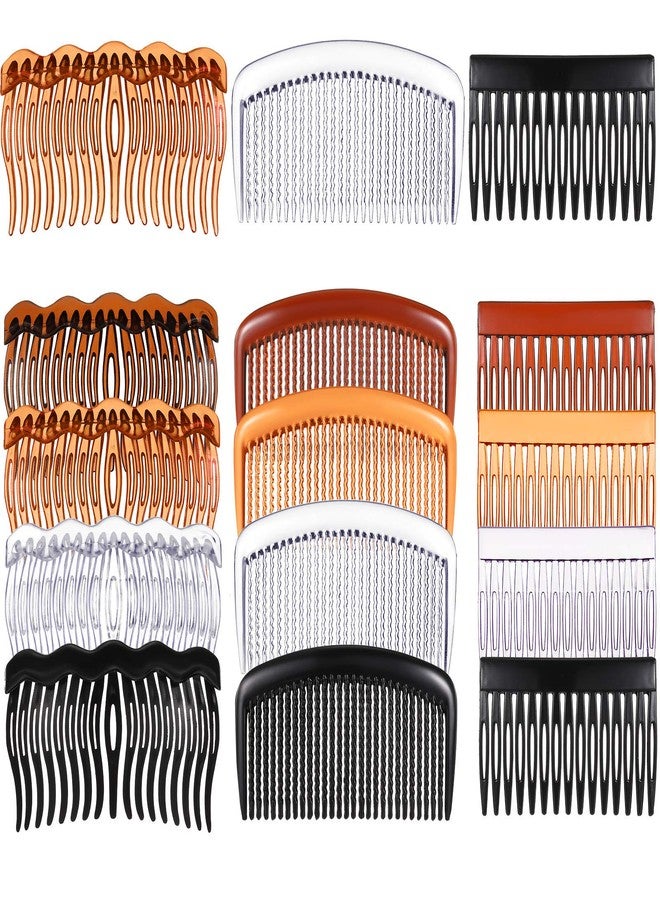 Chuangdi 12 Decorative Plastic Side Twist Hair Combs with Teeth for Women and Girls - Fine Hair Accessories with Styling Hair Side Combs (15, 17, 29 Teeth) - Image 1