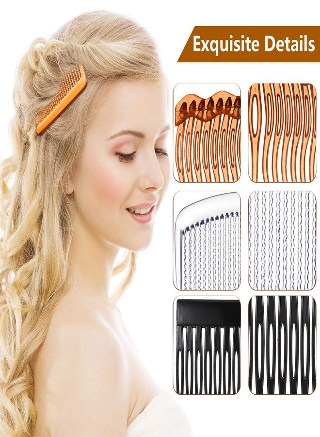Chuangdi 12 Decorative Plastic Side Twist Hair Combs with Teeth for Women and Girls - Fine Hair Accessories with Styling Hair Side Combs (15, 17, 29 Teeth) - Image 3