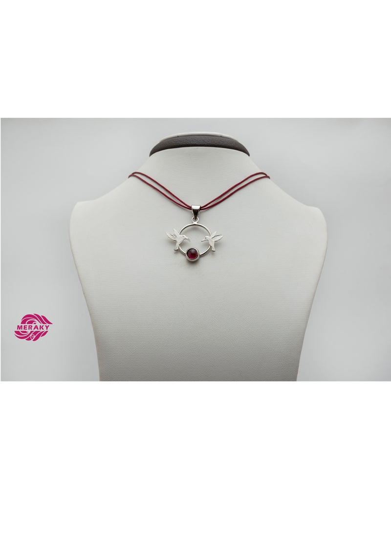 MERAKY 950 silver chain with red lobe  - Image 1