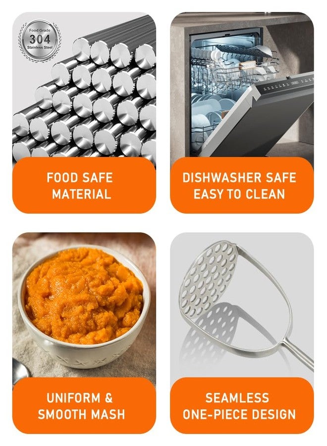 Brigii Potato Masher, Dual Arc for Easy, Labor-Saving Mashing, 304 Stainless Steel, Sturdy and Durable One-Piece Potato Press, Dishwasher Safe, for Potatoes and More - Image 5