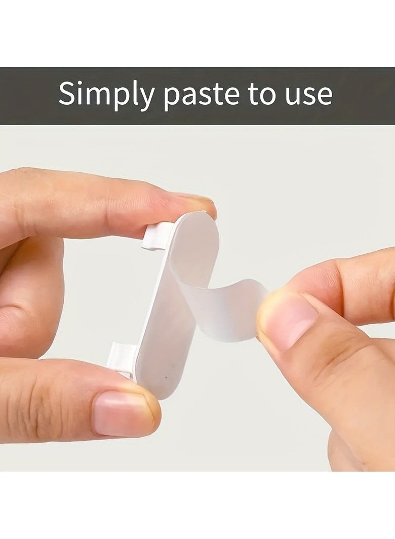 20pcs Premium Clear Adhesive Cable Management Clips - Cable Ties for Efficient Home and Office Organization, Managing TV, PC, Ethernet, Under Desk and Wall Cables with Ease - Image 5