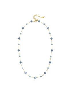 POLICE Opaline Gold-Plated NecklaceLustrous Grey Pearls for Timeless Elegance  - Image 1