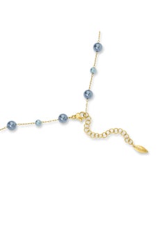 POLICE Opaline Gold-Plated NecklaceLustrous Grey Pearls for Timeless Elegance  - Image 3