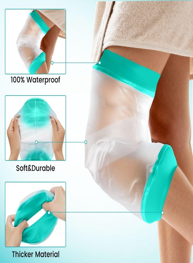 Divvsck Waterproof Knee Cast Cover for Shower,Watertight Cast Bag Covers- Shower Protector for Knee Replacement Surgery, Wound, Burns Reusable - Image 2