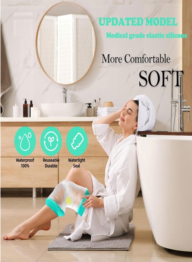 Divvsck Waterproof Knee Cast Cover for Shower,Watertight Cast Bag Covers- Shower Protector for Knee Replacement Surgery, Wound, Burns Reusable - Image 5