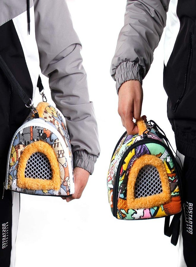 Vlike Hamster Guinea Pig Carrier Bag Breathable Small Animals Hedgehog Squirrel Chinchilla Sugar Glider Outdoor Travel Bag Zipper Portable Outgoing Bags - Image 5