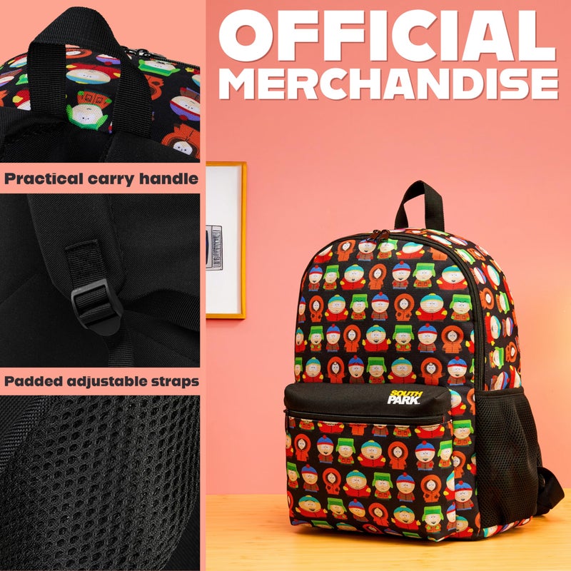 South Park Backpack Men Teens Work Gym Bag Stan Kenny Eric Rucksack Bookbag (AOP - Image 4