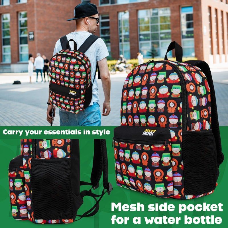 South Park Backpack Men Teens Work Gym Bag Stan Kenny Eric Rucksack Bookbag (AOP - Image 3