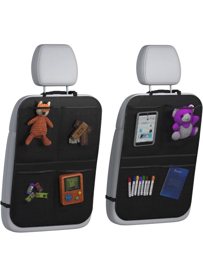lebogner Back Seat Cover for Kids + 4 Pocket Storage Organizer, 2 Pack - Image 1