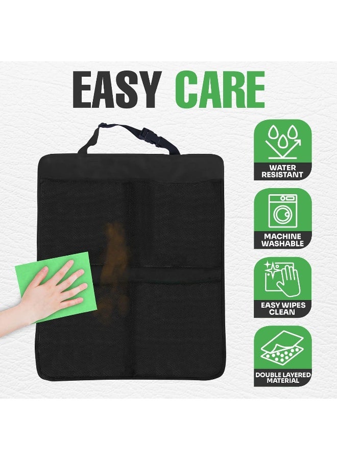 lebogner Back Seat Cover for Kids + 4 Pocket Storage Organizer, 2 Pack - Image 4