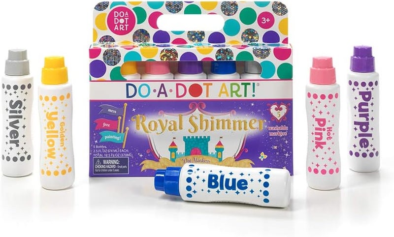 Do.A.Dot Art! Do A Dot Art! Royal Shimmer 5-Pack Washable Dot Markers - Non-Toxic Art Supplies for Kids - Image 2