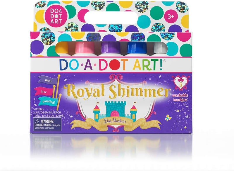 Do.A.Dot Art! Do A Dot Art! Royal Shimmer 5-Pack Washable Dot Markers - Non-Toxic Art Supplies for Kids - Image 1