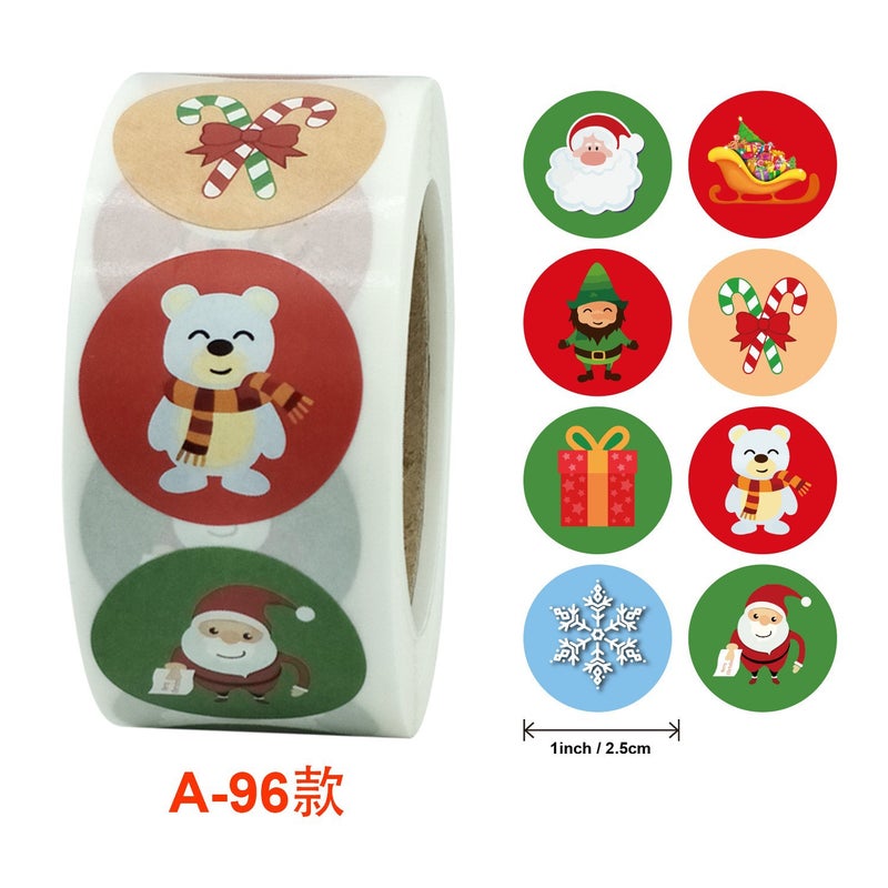 Cartoon Christmas Theme Gift Sticker Label Sticker Christmas Decoration Gift Sticker Paper Gift Box Sealing Sticker - Image 5