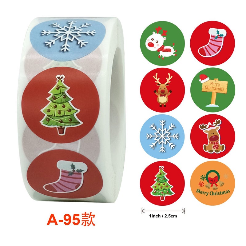 Cartoon Christmas Theme Gift Sticker Label Sticker Christmas Decoration Gift Sticker Paper Gift Box Sealing Sticker - Image 4