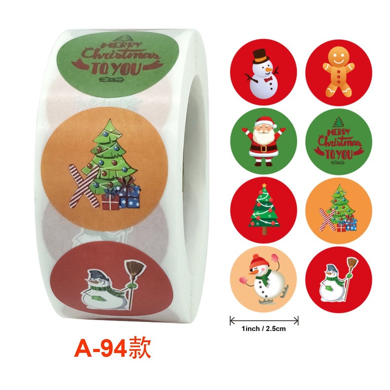 Cartoon Christmas Theme Gift Sticker Label Sticker Christmas Decoration Gift Sticker Paper Gift Box Sealing Sticker - Image 3
