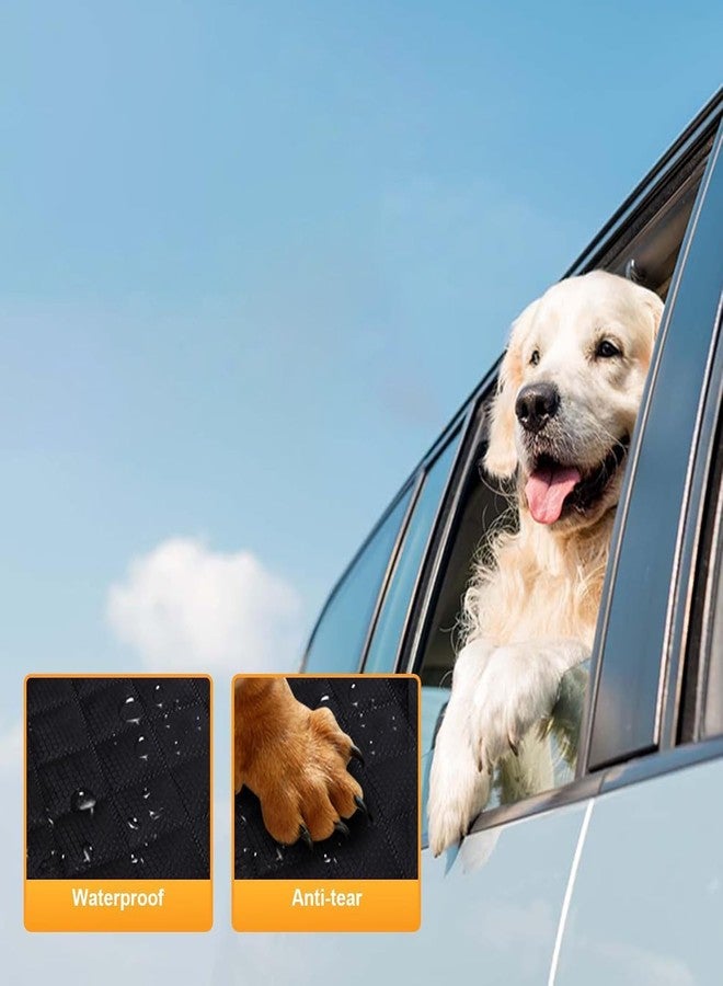 KONNAO Hard Bottom Back Seat Extender for Dogs, Dog Car Seat Cover for Back Seat, Holds 420lbs, Durable Waterproof Pet Car Bed Dog Hammock for SUV/Car/Small Truck (Black) - Image 5