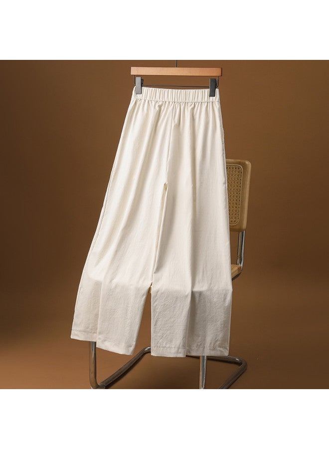 TonLion summer 2025 New High-waisted Loose Culottes For Women, Casual And Elegant Pants - Image 3