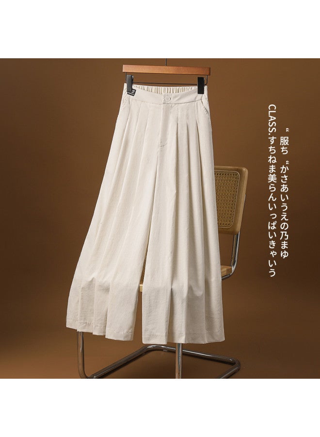 TonLion summer 2025 New High-waisted Loose Culottes For Women, Casual And Elegant Pants - Image 2