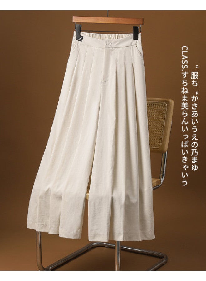 TonLion summer 2025 New High-waisted Loose Culottes For Women, Casual And Elegant Pants - Image 1