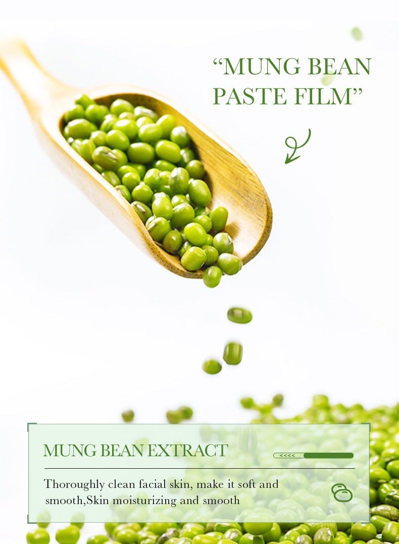 BIOAOUA Mung Bean Deep Clean Mud Mask - Deep Clean Rejuvenating Mud Mask, Hydrating & Soothing, Clay Mask With Brush For Face Pore Deep Cleaning Brightening Mud Mask Blackhead Removal Mask 120g - Image 4