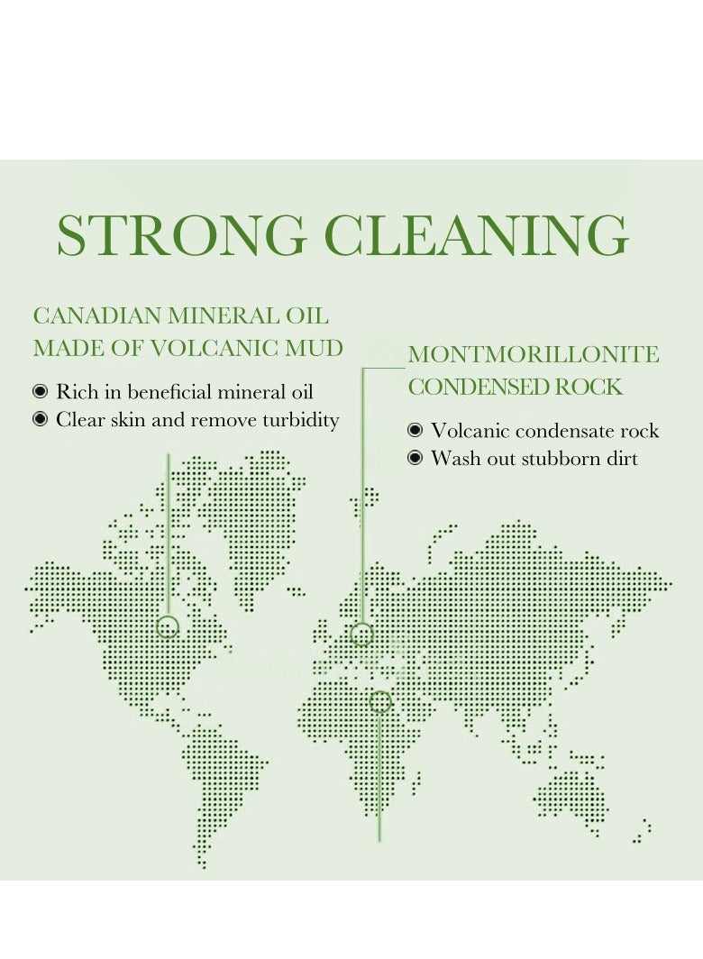 BIOAOUA Mung Bean Deep Clean Mud Mask - Deep Clean Rejuvenating Mud Mask, Hydrating & Soothing, Clay Mask With Brush For Face Pore Deep Cleaning Brightening Mud Mask Blackhead Removal Mask 120g - Image 3