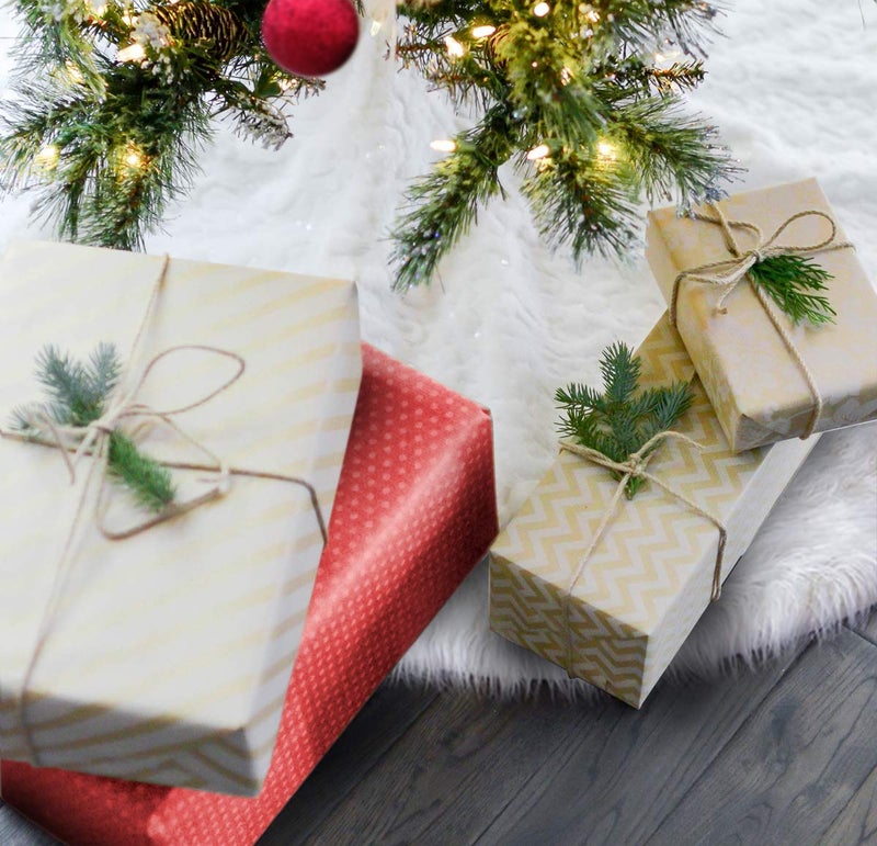 OLYPHAN Mini Tree Skirt Small Christmas Tree Skirt White Snow Luxury Faux Fur  12 inch Miniature Round Skirts for TabletopUnder Xmas Tree Decorations 12 inch  1ft