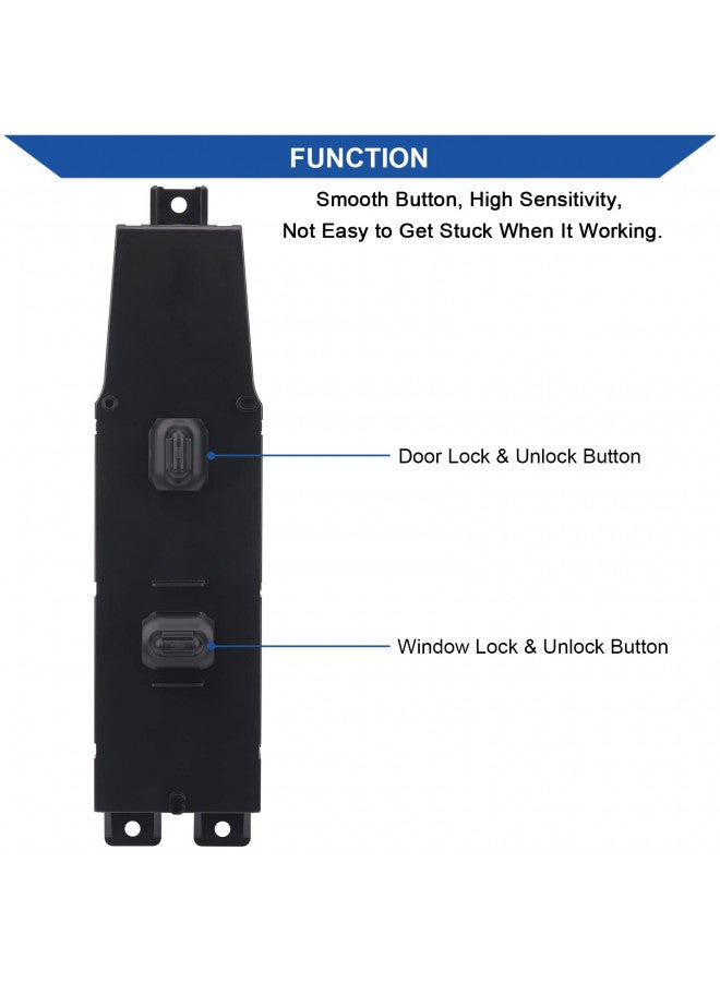 Obaee Obaee Passenger Window Switch Front Right Door Lock Control Button Compatible with Jeep Cherokee 1997 1998 1999 2000 2001 2 Door 4 Door Replacement OEM 56009451AC 56009451AB 1S2196 DS1233  - Image 3