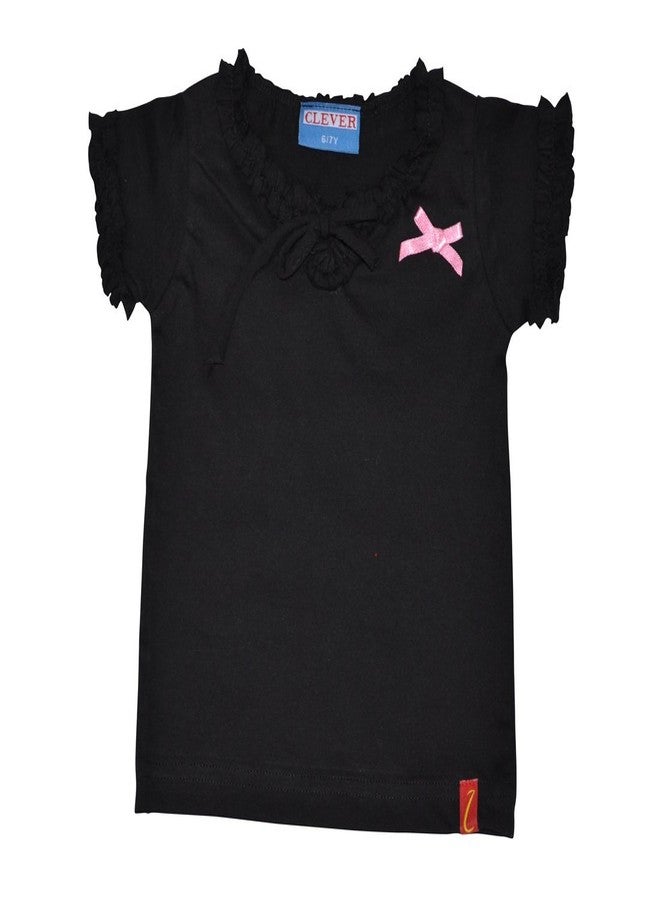 CLEVER Baby Girl's Tshirt(ZCGT-004-BLK_4-5Yrs_Black_4-5 Years) (ZCGT-004-BLK-4-5Yrs) - Image 1