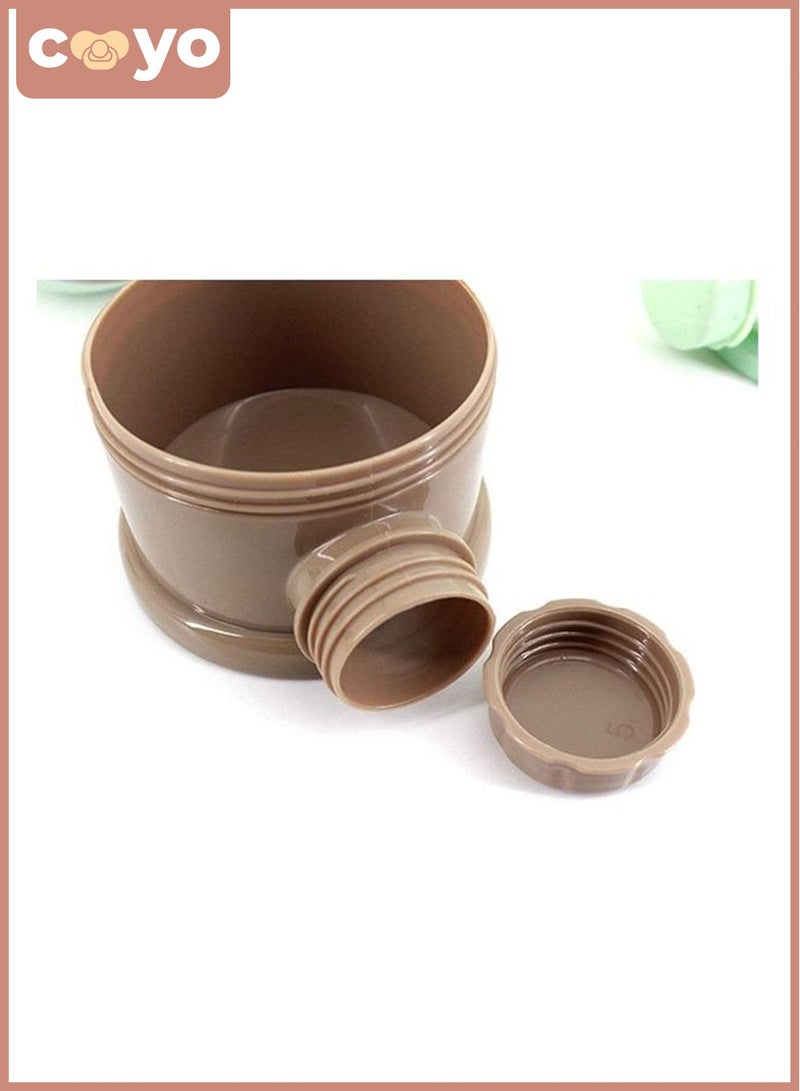 4 Layers Formula Dispenser,Portable Milk Powder Dispenser Formula Container for Travel,Baby Feeding Food Storage Container Stackable Snack Container Formula Holder Infant Milk Powder Box-Green