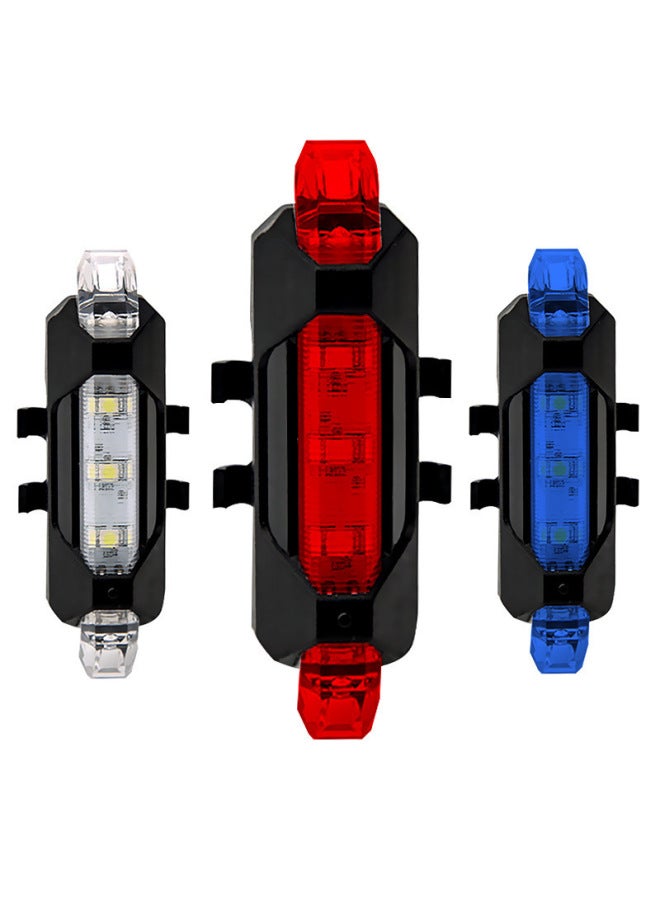 Bicycle Light Usp Rechargeable Tail Light Riding Warning Light Road Bike Mountain Bike Night Riding Safety Equipment 918 Tail Light-Color:Blu-ray (bag)  - Image 4